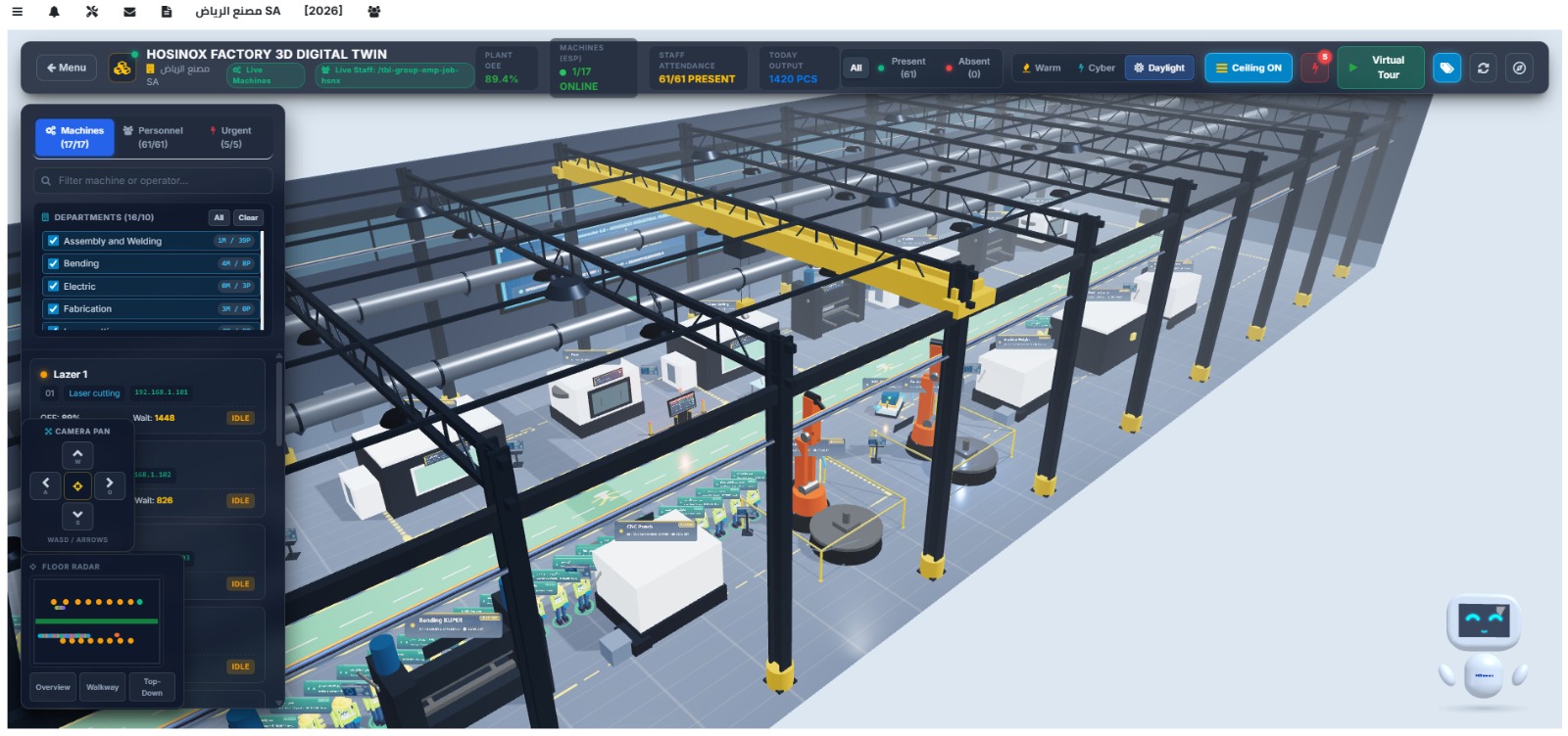 Plus Chronometer Smart Factory 3D Digital Twin Floor