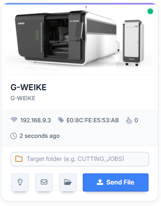 G-WEIKE CNC Fiber Laser Gateway Screen